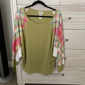 Bibi oversized tunic long sleeve top- size medium